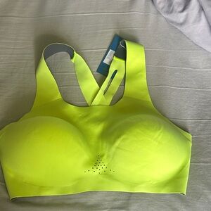 Brooks Neon Yellow Sports Bra